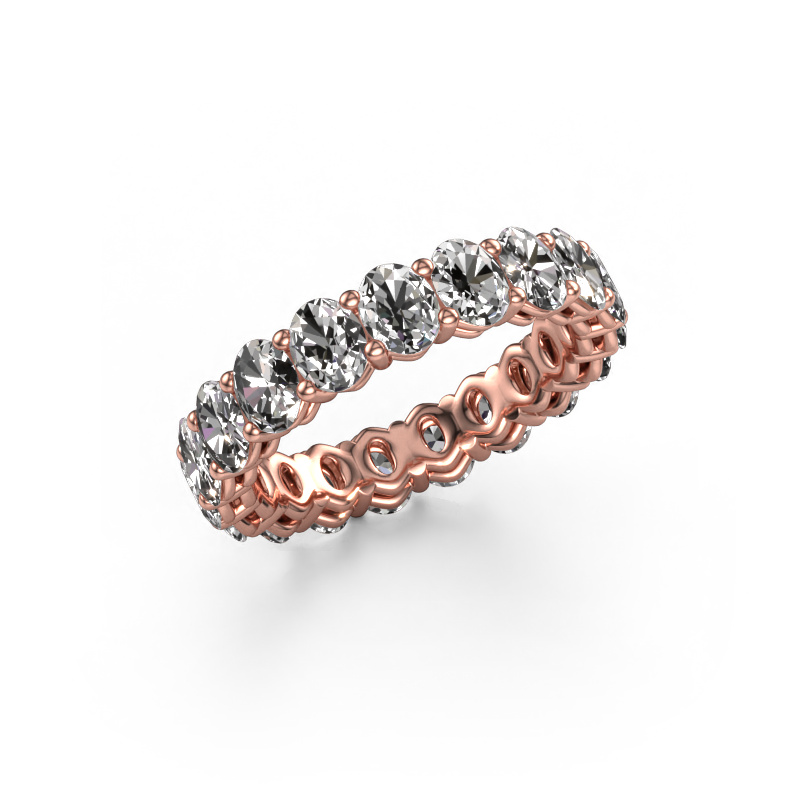 Image of Stackable ring Heddy OVL 3.5x4.5 585 rose gold Lab grown diamond 3.990 crt