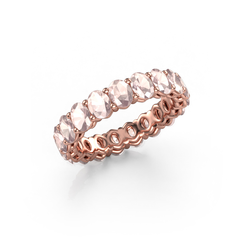 Image of Stackable ring Heddy OVL 3.5x4.5 585 rose gold Morganite champagne 4.5x3.5 mm