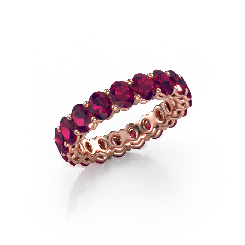 Image of Stackable ring Heddy OVL 3.5x4.5 585 rose gold Rhodolite 4.5x3.5 mm