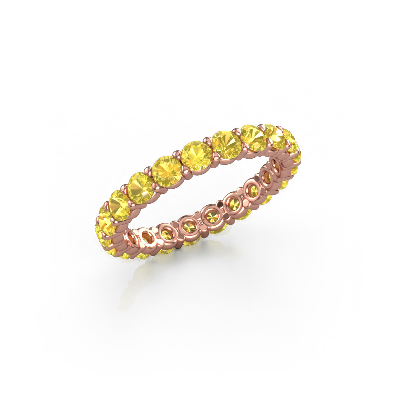 Image de Bague Heddy rnd 2.9 585 or rose Saphir jaune 2.9 mm