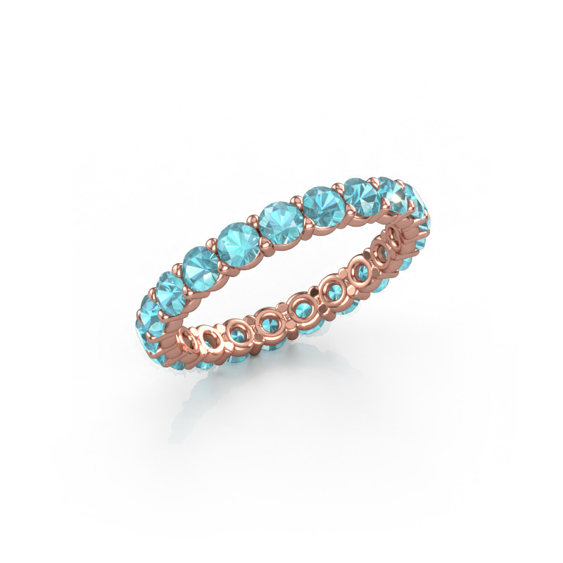 Image of Ring Heddy rnd 2.9 585 rose gold Blue topaz 2.9 mm