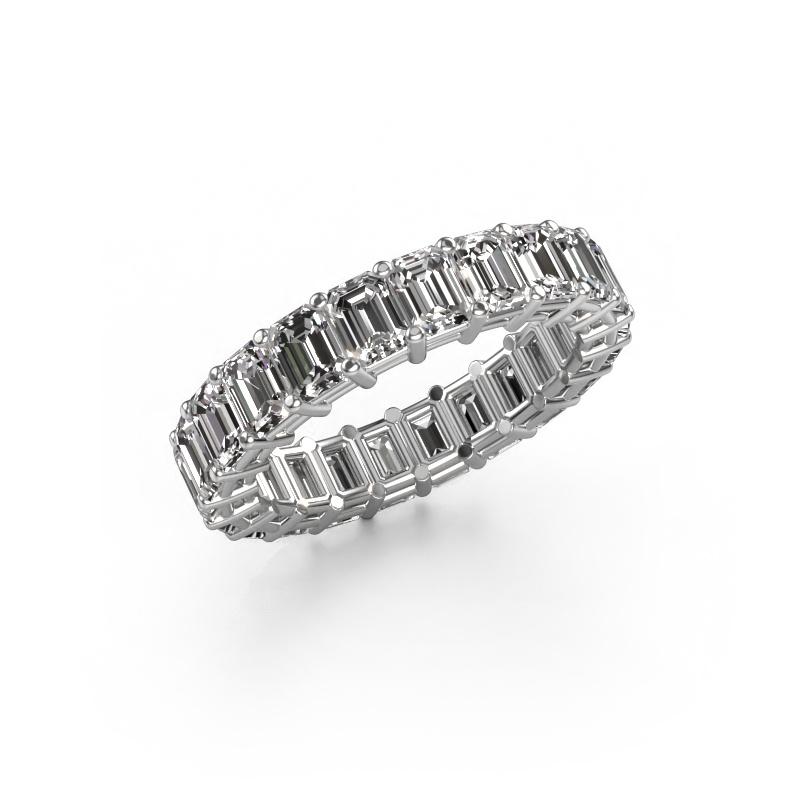 Image of Ring Heddy EME 4x3 585 white gold Lab-grown diamond 4.40 crt