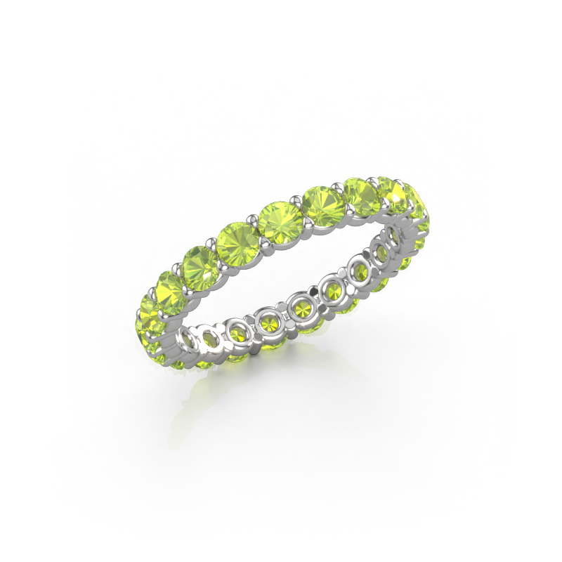 Image of Ring Heddy rnd 2.9 585 white gold Peridot 2.9 mm