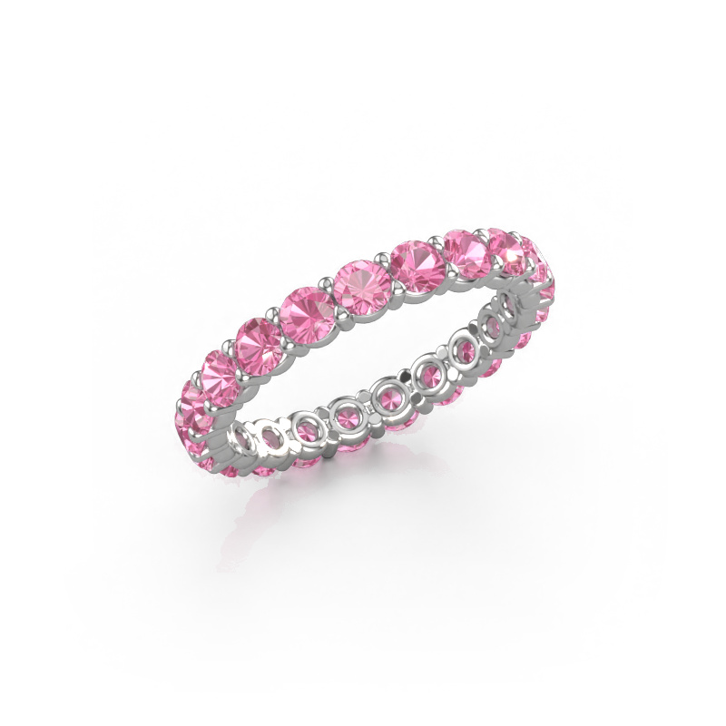Image de Bague Heddy rnd 2.9 585 or blanc Saphir rose 2.9 mm