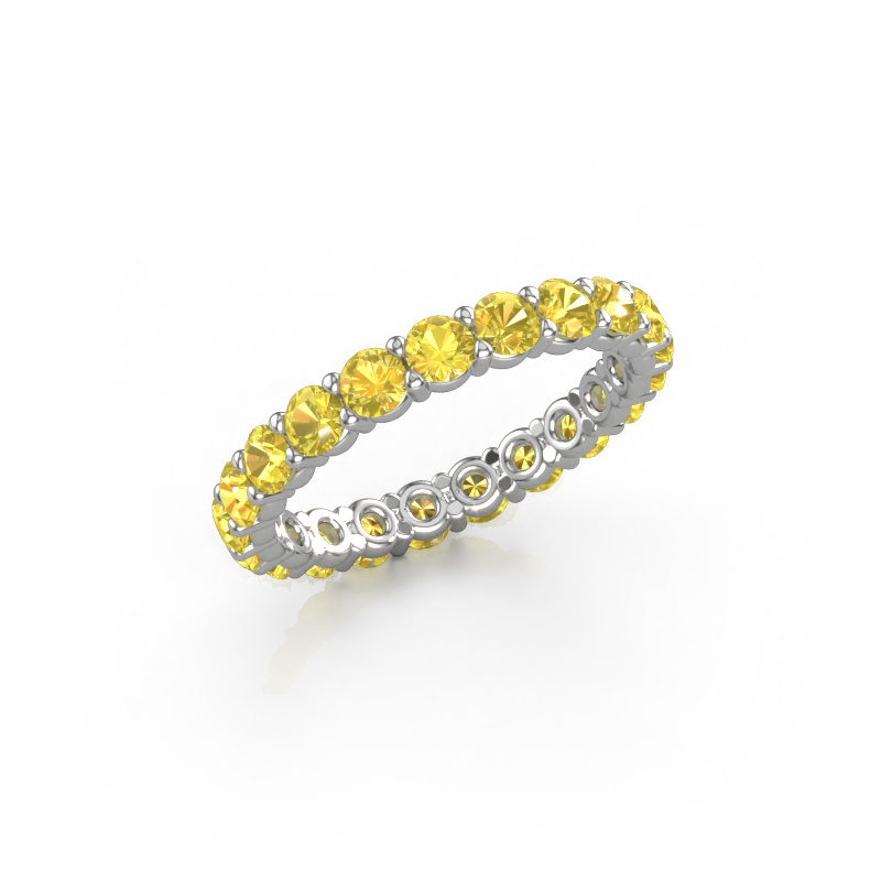 Image of Ring Heddy rnd 2.9 585 white gold Yellow sapphire 2.9 mm