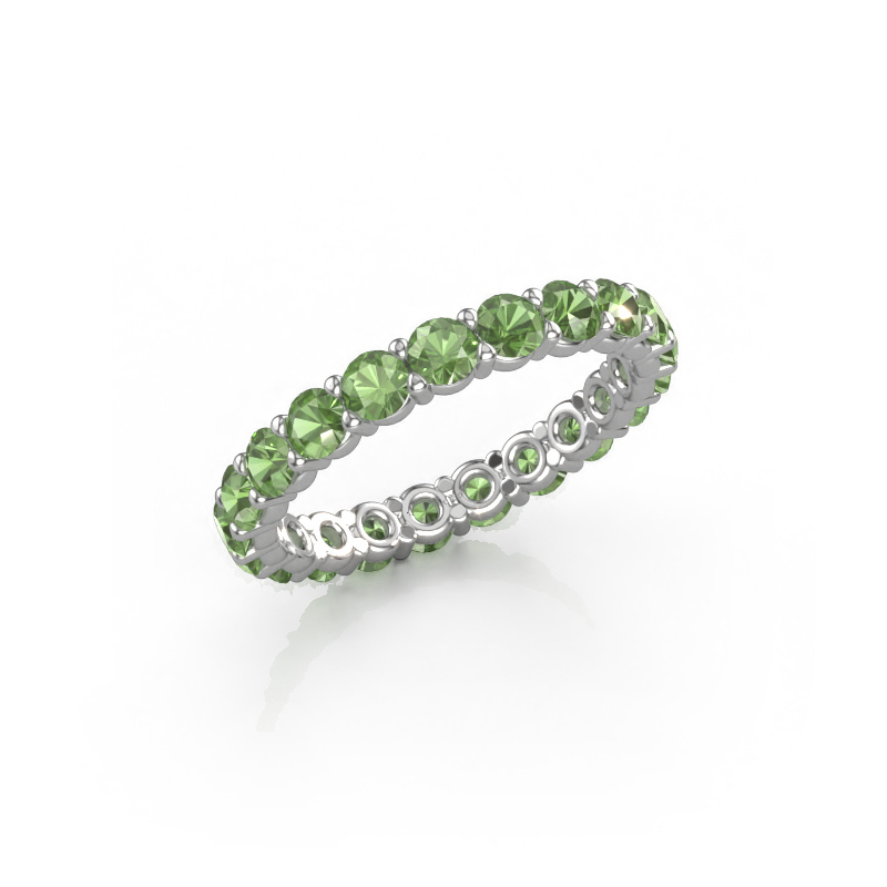 Image of Ring Heddy rnd 2.9 585 white gold Tourmaline green 2.9 mm