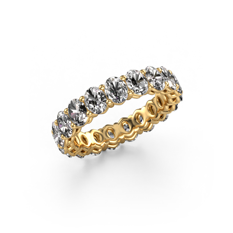 Image of Stackable ring Heddy OVL 3.5x4.5 585 gold Lab grown diamond 3.990 crt