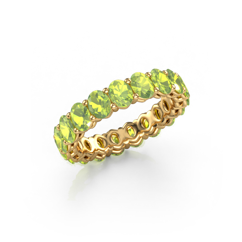 Image of Stackable ring Heddy OVL 3.5x4.5 585 gold Peridot 4.5x3.5 mm