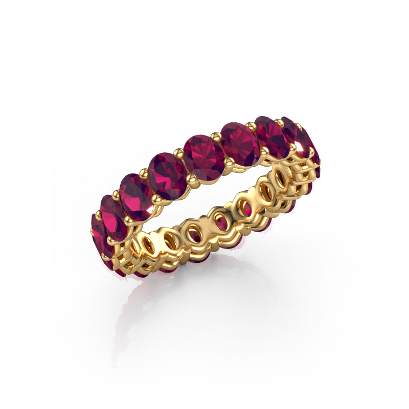 Image of Stackable ring Heddy OVL 3.5x4.5 585 gold Rhodolite 4.5x3.5 mm
