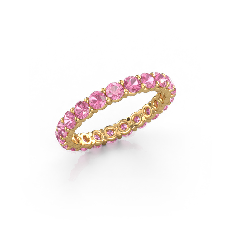 Image de Bague Heddy rnd 2.9 585 or jaune Saphir rose 2.9 mm