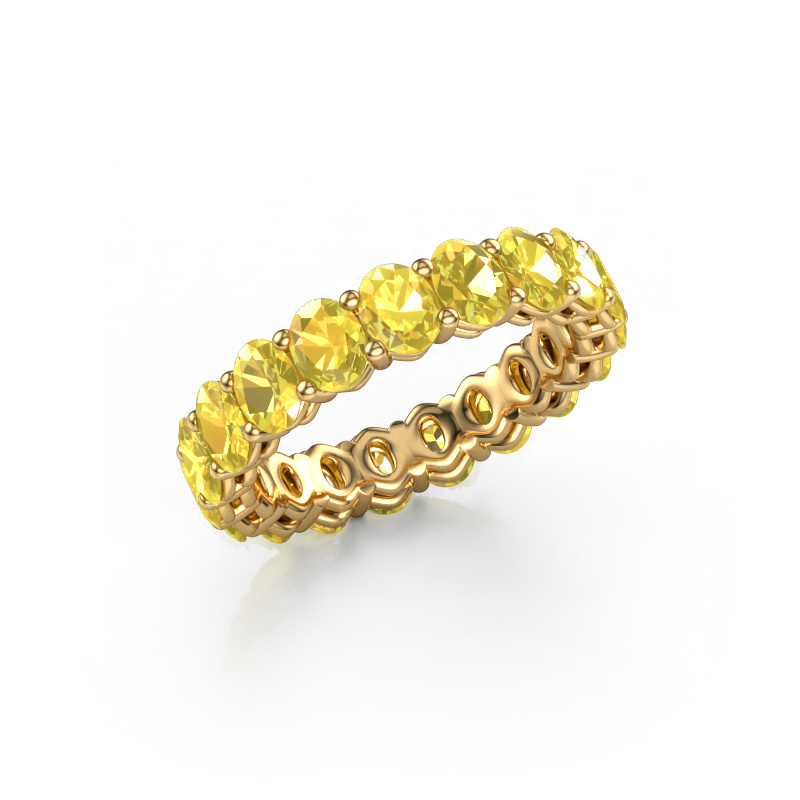 Image of Stackable ring Heddy OVL 3.5x4.5 585 gold Yellow sapphire 4.5x3.5 mm