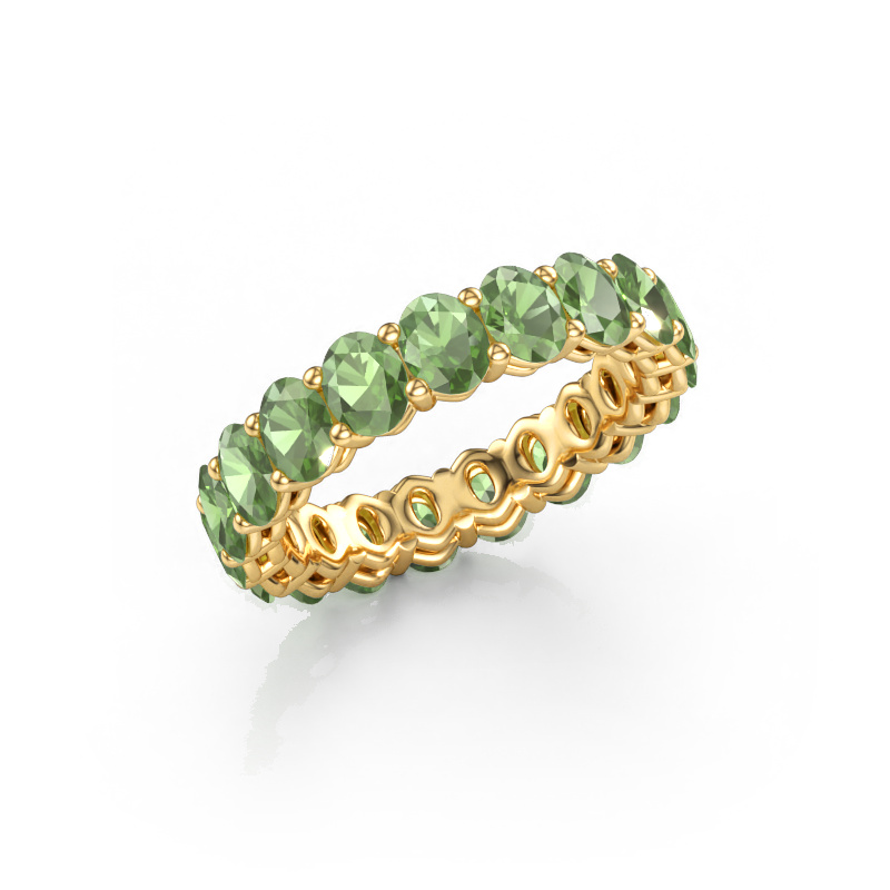 Bild von Vorsteckring Heddy OVL 3.5x4.5 585 Gold Turmalin grün 4.5x3.5 mm