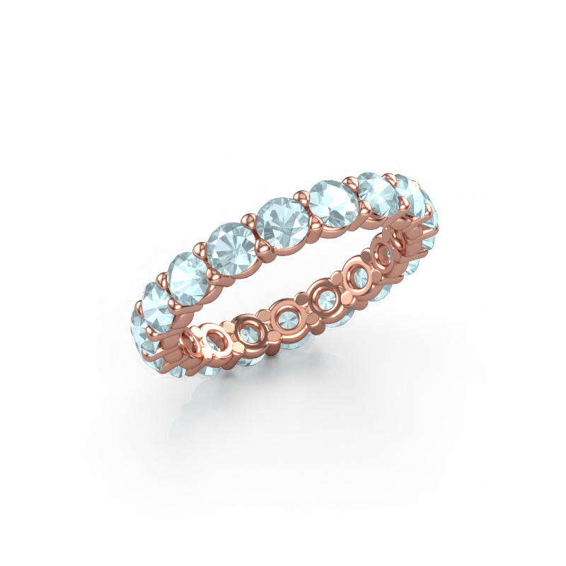 Image of Ring Heddy rnd 3.4 585 rose gold Aquamarine 3.4 mm