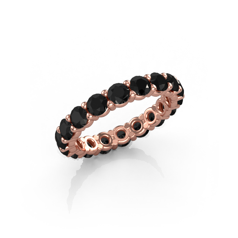 Image of Ring Heddy rnd 3.4 585 rose gold Black diamond 3.240 crt