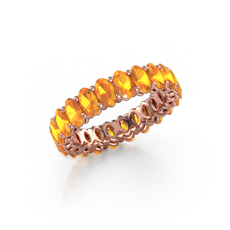 Bild von Vorsteckring Heddy OVL 3x5 585 Roségold Citrin 5x3 mm