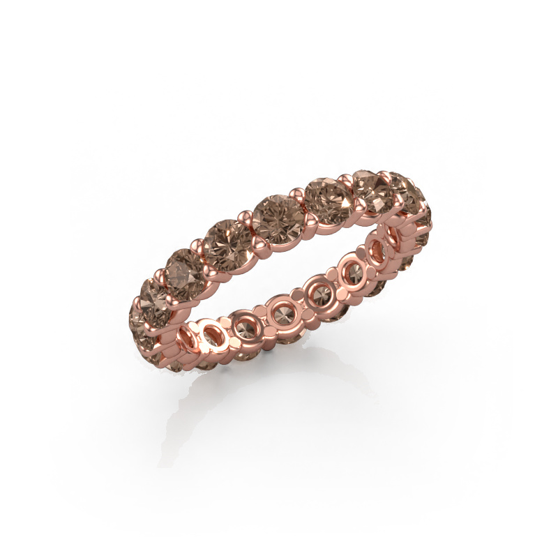 Image of Ring Heddy rnd 3.4 585 rose gold Brown diamond 2.700 crt