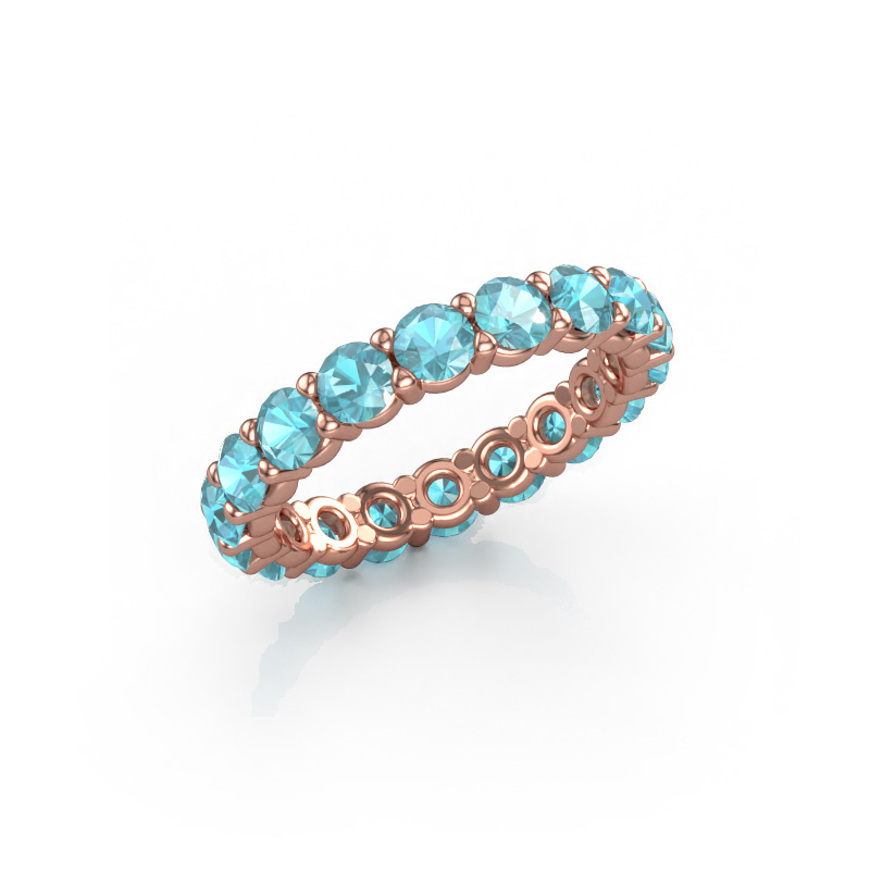Bild von Ring Heddy rnd 3.4 585 Roségold Blau Topas 3.4 mm