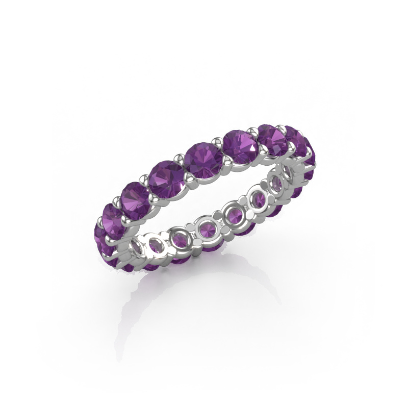Image of Ring Heddy rnd 3.4 585 white gold Amethyst 3.4 mm