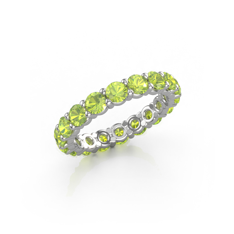 Image of Ring Heddy rnd 3.4 585 white gold Peridot 3.4 mm