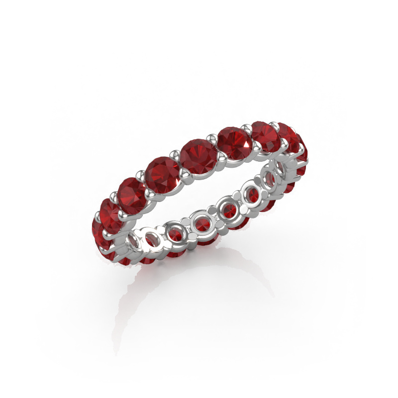 Image of Ring Heddy rnd 3.4 585 white gold Ruby 3.4 mm