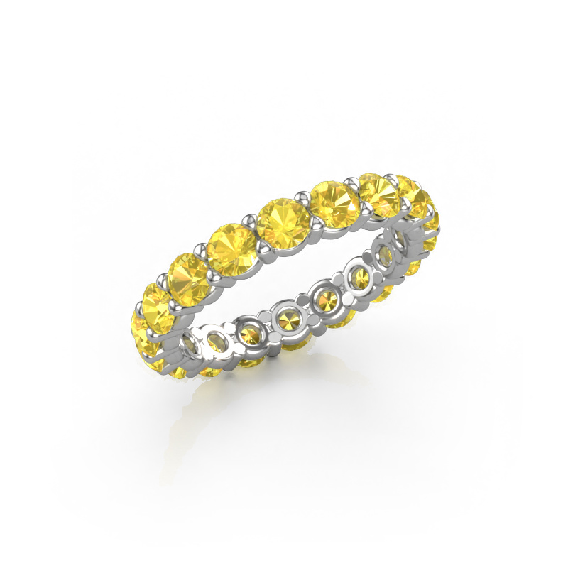 Image of Ring Heddy rnd 3.4 585 white gold Yellow sapphire 3.4 mm