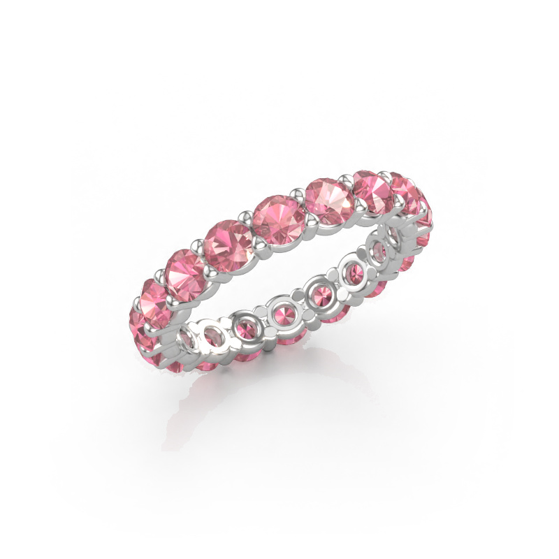 Bild av Ring Heddy rnd 3.4 585 vitt guld Rosa turmalin 3.4 mm