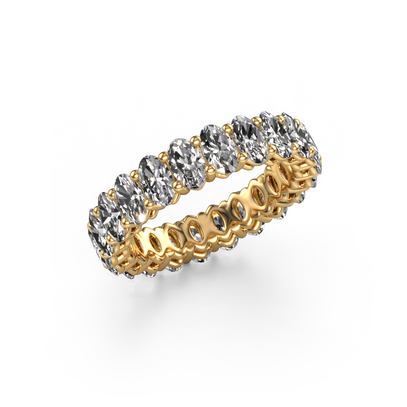 Image of Stackable ring Heddy OVL 3x5 585 gold Lab-grown diamond 5.06 crt