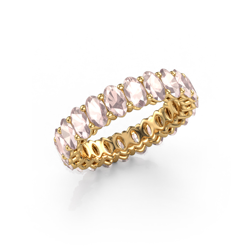 Image of Stackable ring Heddy OVL 3x5 585 gold Morganite champagne 5x3 mm