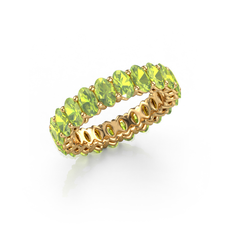 Image of Stackable ring Heddy OVL 3x5 585 gold Peridot 5x3 mm