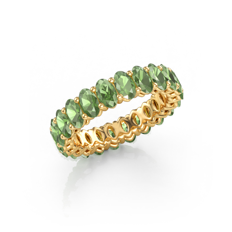 Bild von Vorsteckring Heddy OVL 3x5 585 Gold Turmalin grün 5x3 mm