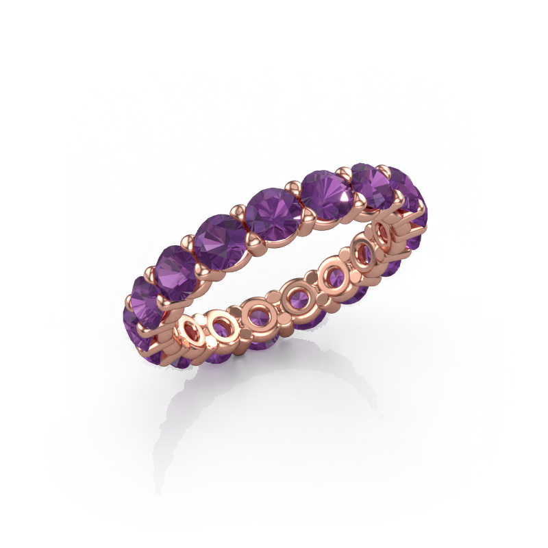 Image of Stackable ring Heddy rnd 3.7 585 rose gold Amethyst 3.7 mm