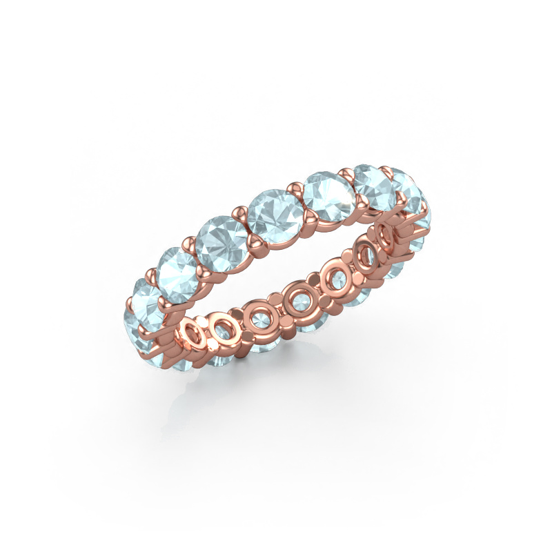 Image de Bague superposable Heddy rnd 3.7 585 or rose Aigue-marine 3.7 mm