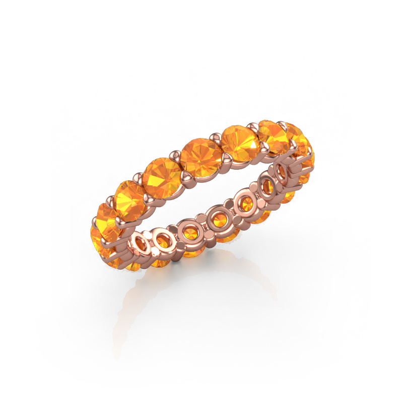 Image of Stackable ring Heddy rnd 3.7 585 rose gold Citrin 3.7 mm