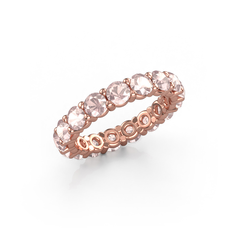 Image of Stackable ring Heddy rnd 3.7 585 rose gold Morganite champagne 3.7 mm