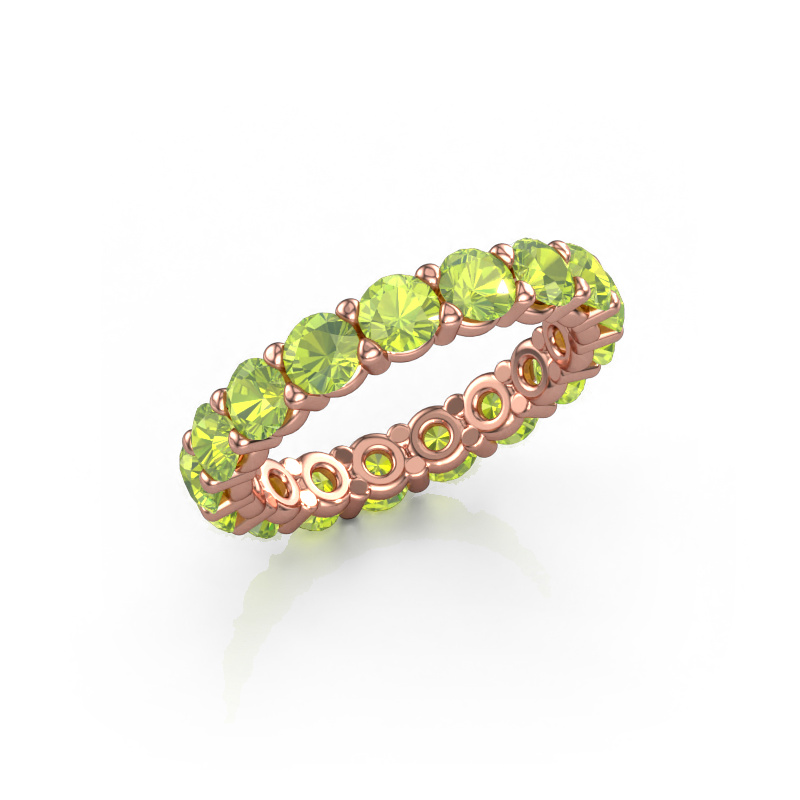 Image of Stackable ring Heddy rnd 3.7 585 rose gold Peridot 3.7 mm