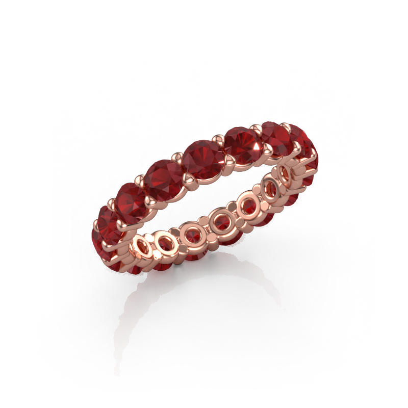 Image of Stackable ring Heddy rnd 3.7 585 rose gold Ruby 3.7 mm