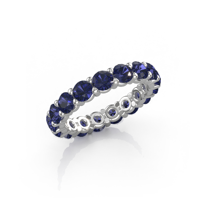 Image of Stackable ring Heddy rnd 3.7 585 white gold Sapphire 3.7 mm