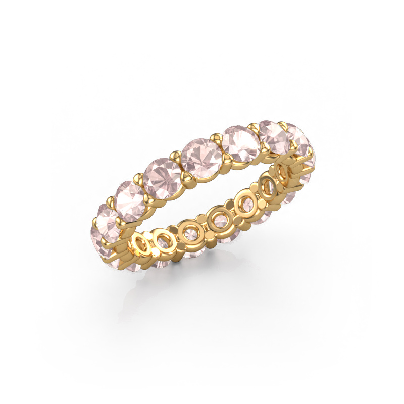 Image of Stackable ring Heddy rnd 3.7 585 gold Morganite champagne 3.7 mm