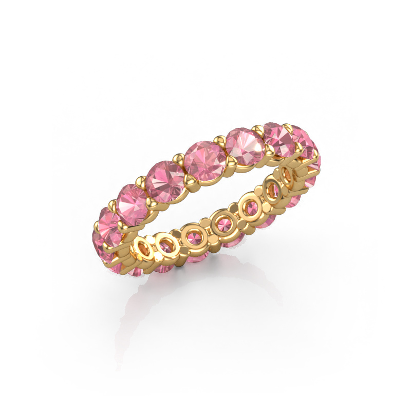 Image of Stackable ring Heddy rnd 3.7 585 gold Tourmaline pink 3.7 mm