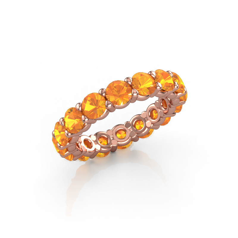 Bild von Vorsteckring Heddy rnd 4.0 585 Roségold Citrin 4 mm