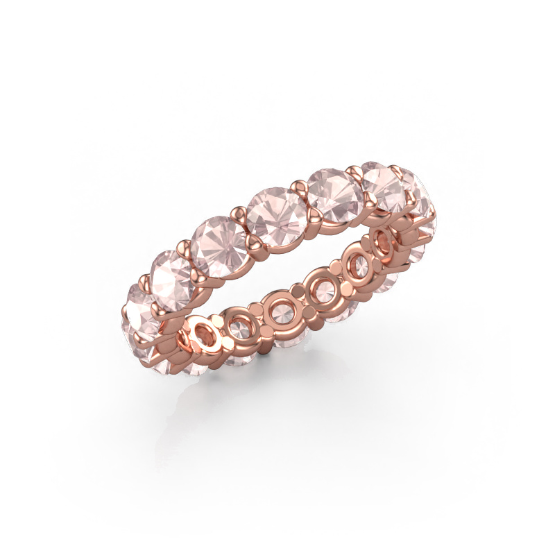 Image of Stackable ring Heddy rnd 4.0 585 rose gold Morganite champagne 4 mm