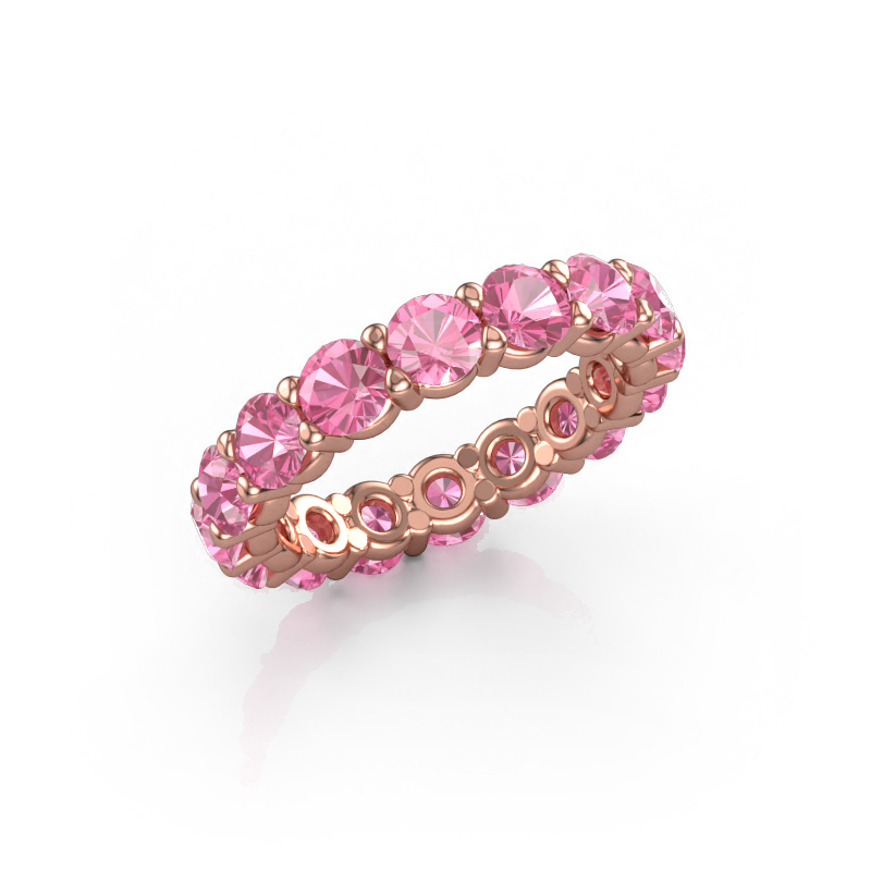 Bild von Vorsteckring Heddy rnd 4.0 585 Roségold Pink Saphir 4 mm