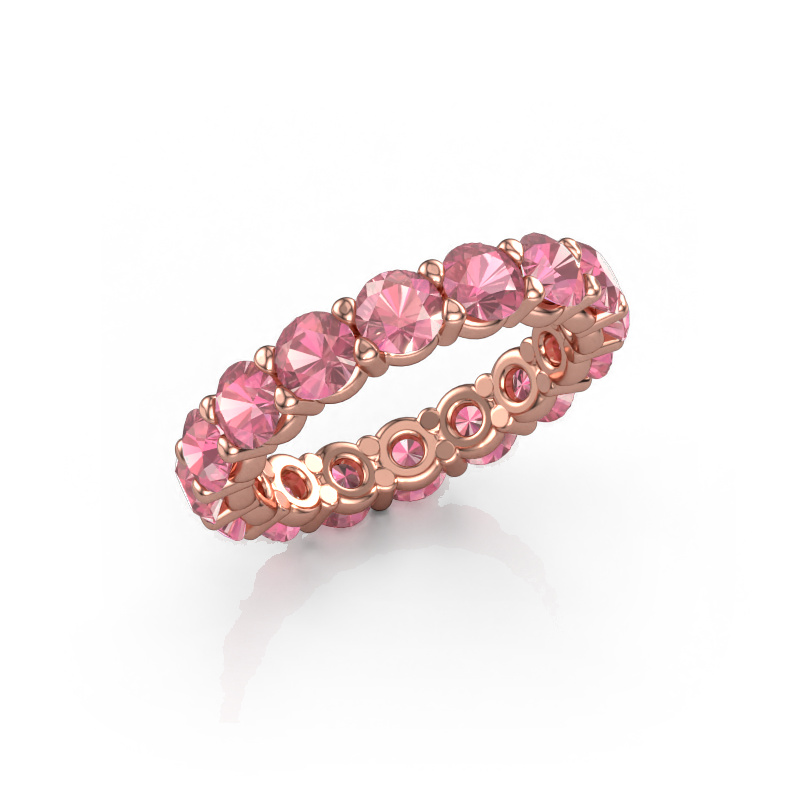 Image of Stackable ring Heddy rnd 4.0 585 rose gold Tourmaline pink 4 mm