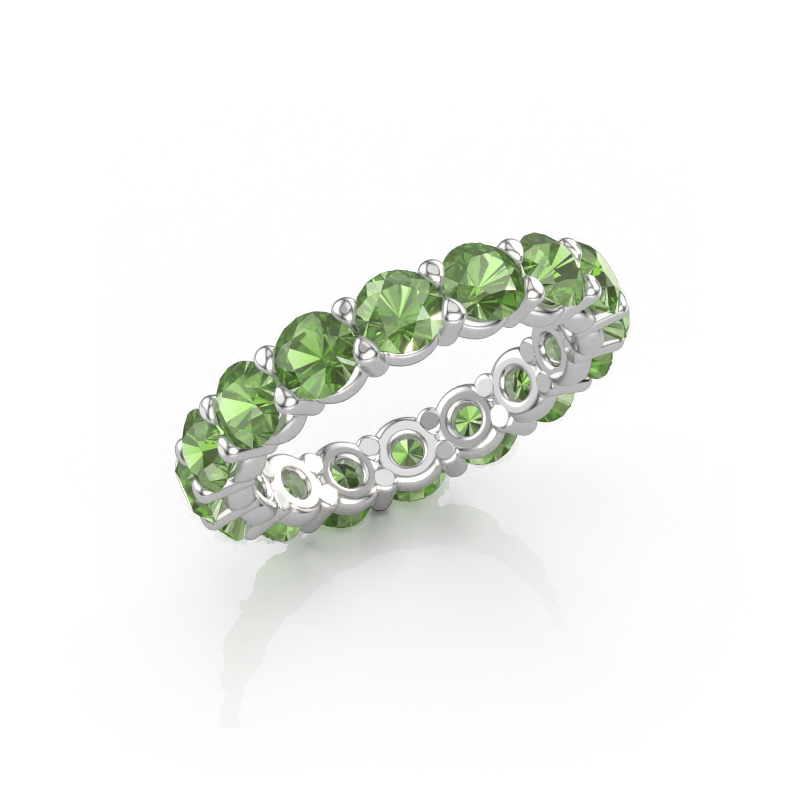 Immagine di Anello componibile Heddy rnd 4.0 585 oro bianco Tormalina verde 4 mm
