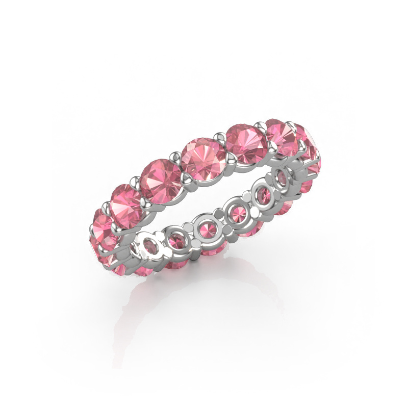 Image of Stackable ring Heddy rnd 4.0 585 white gold Tourmaline pink 4 mm