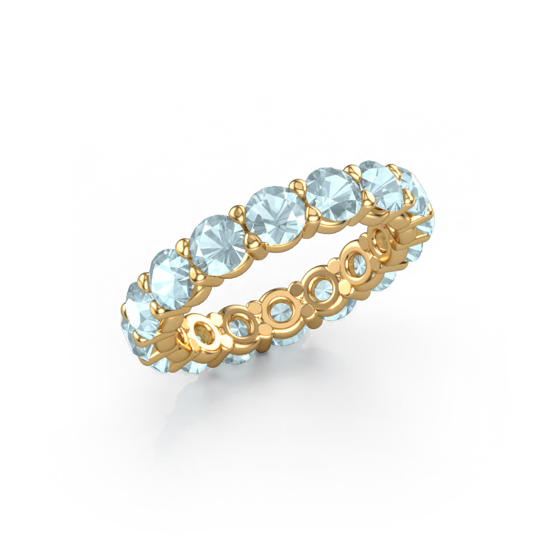 Image of Stackable ring Heddy rnd 4.0 585 gold Aquamarine 4 mm