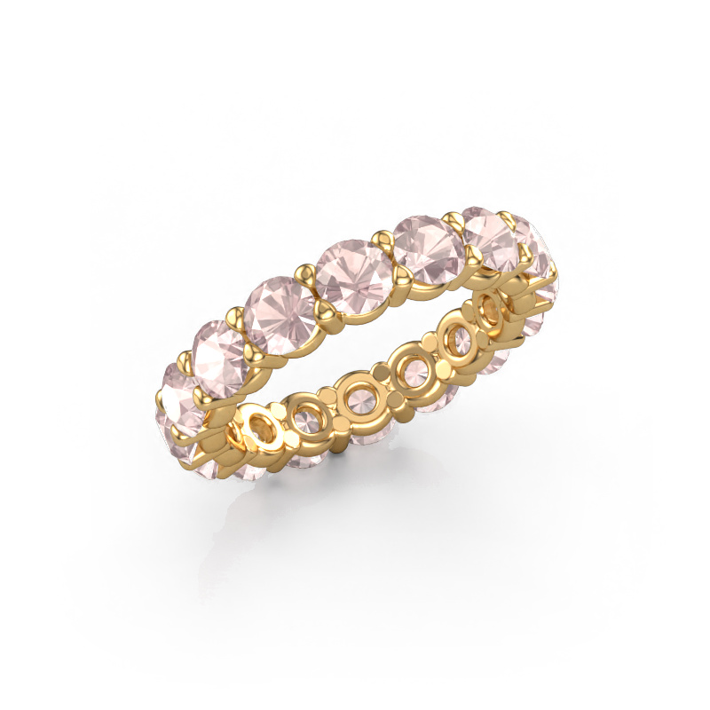 Image of Stackable ring Heddy rnd 4.0 585 gold Morganite champagne 4 mm