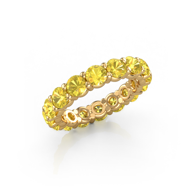 Image of Stackable ring Heddy rnd 4.0 585 gold Yellow sapphire 4 mm