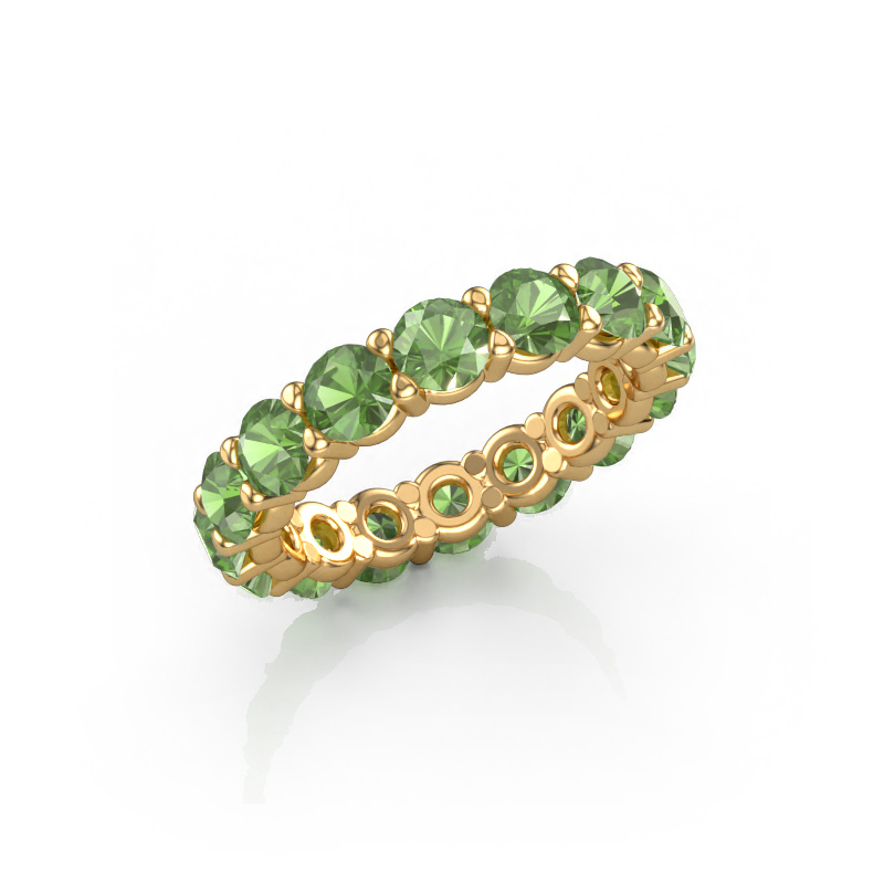 Image of Stackable ring Heddy rnd 4.0 585 gold Tourmaline green 4 mm