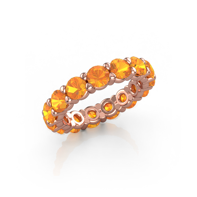 Afbeelding van Ring Heddy rnd 4.2 585 rosé goud Citrien 4.2 mm